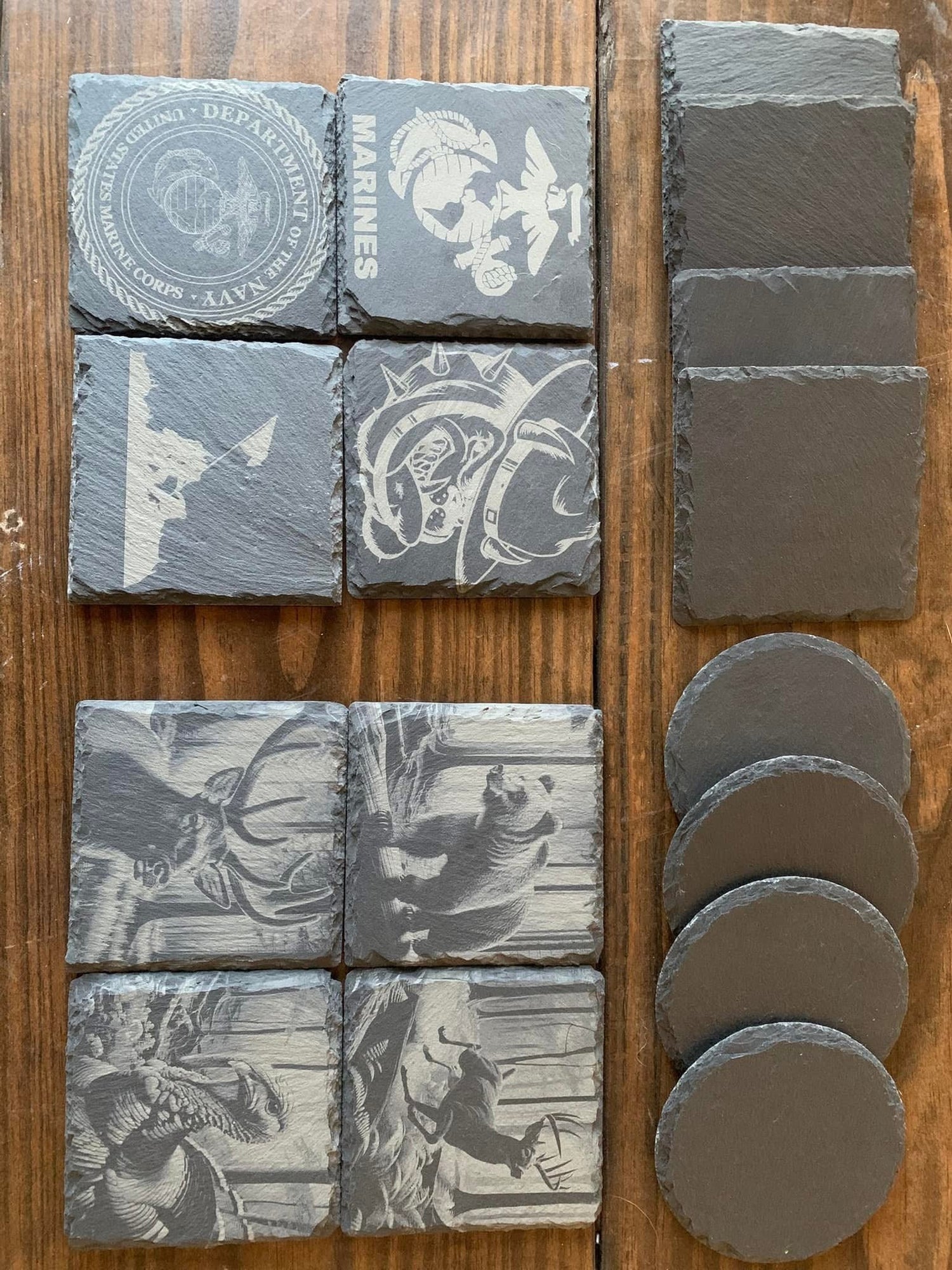 Laser Engraved Slate Coasters